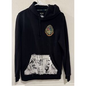 Tek Gear‎ Harry Potter Men's Small Black Hoodie Sweatshirt Fleece Hogwarts Crest